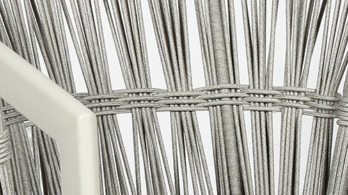 Light Grey Synthetic Rope Weave Outdoor Chair 