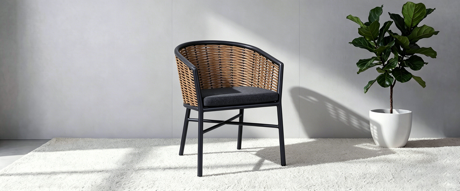All Weather Synthetic Wicker Dining Chair
