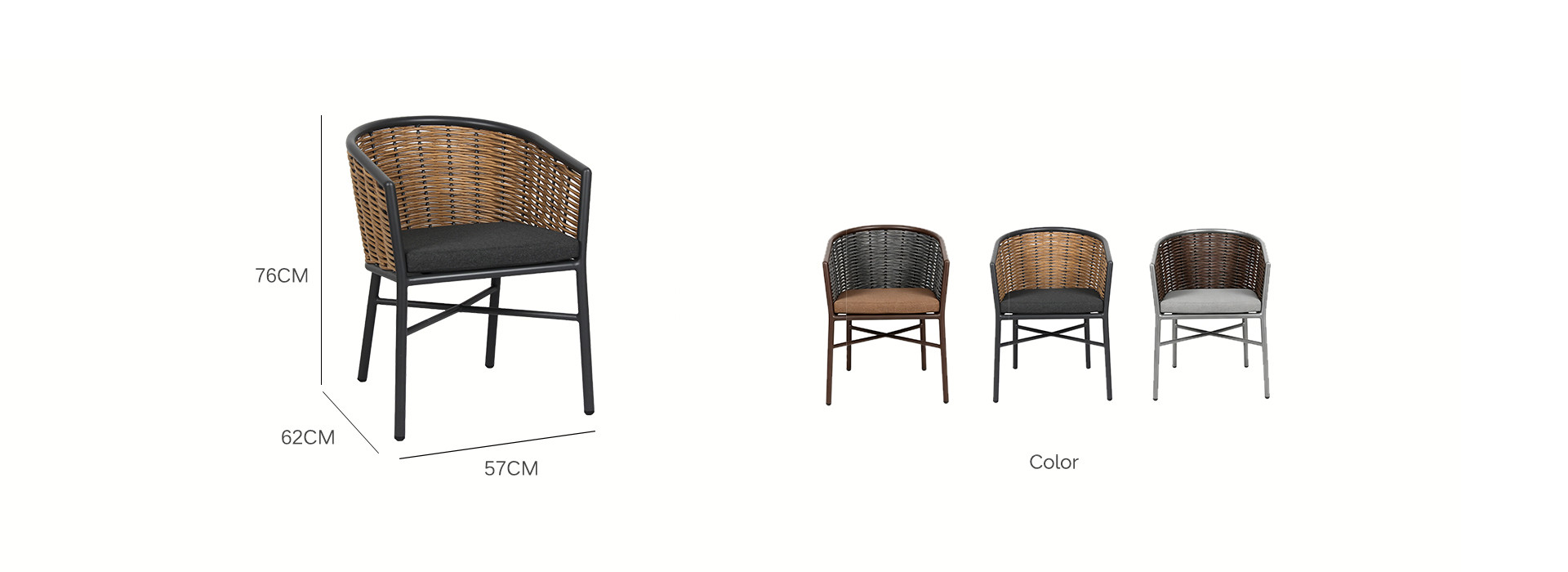 All Weather Synthetic Wicker Dining Chair
