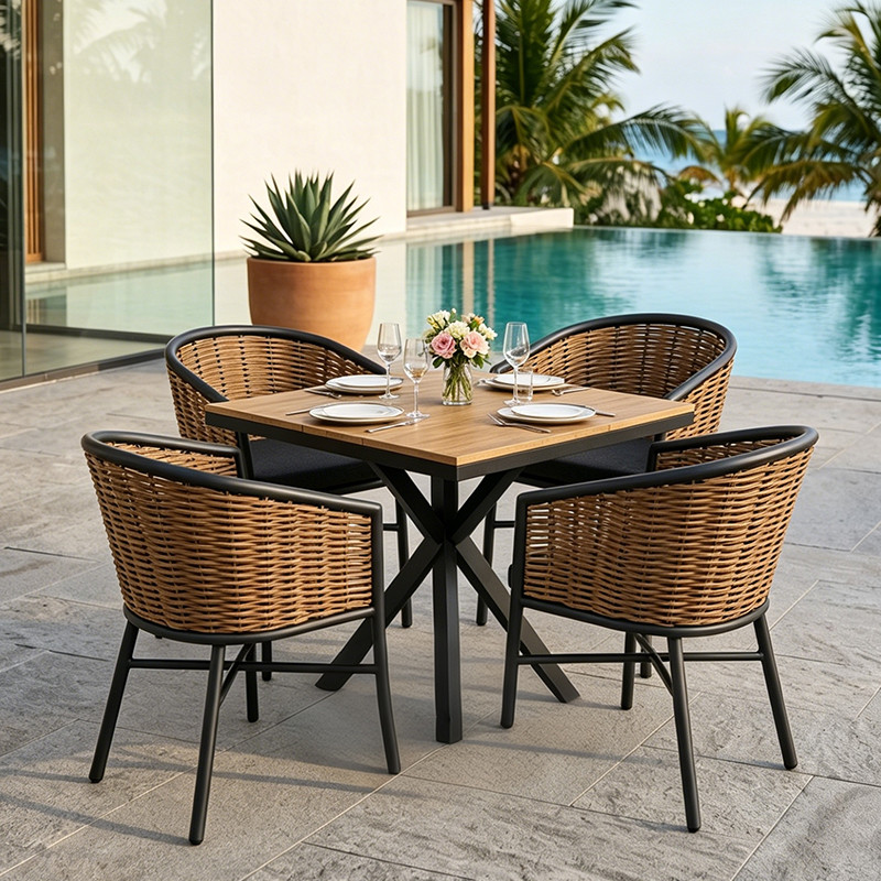 All Weather Synthetic Wicker Dining Chair