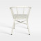 Commercial Hospitality Outdoor Armchair Matte White Powder Coated Aluminum Chair
