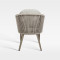 Modern Hospitality Outdoor Woven Rope Armchair With Teak Accents And Water-Resistant Cushion