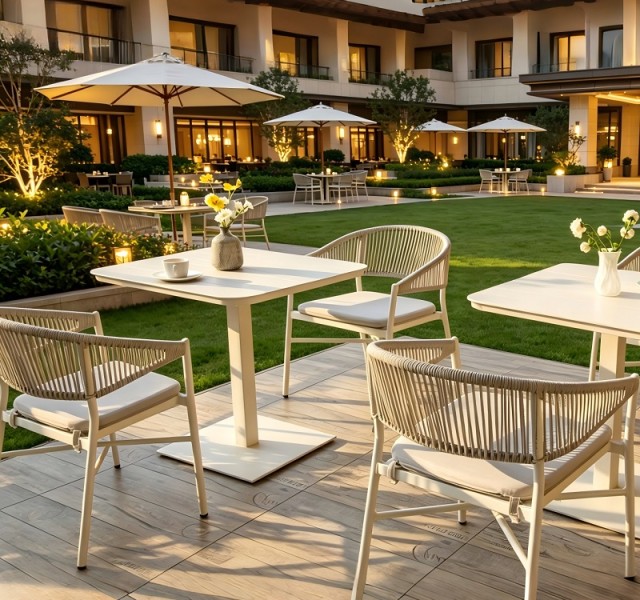 Weather-Resistant Woven Rope Furniture For Hotel And Resort