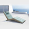 Aluminum Frame Reclining Sun Lounger Waterproof Cushion For Seaside Resort Hotel Pool