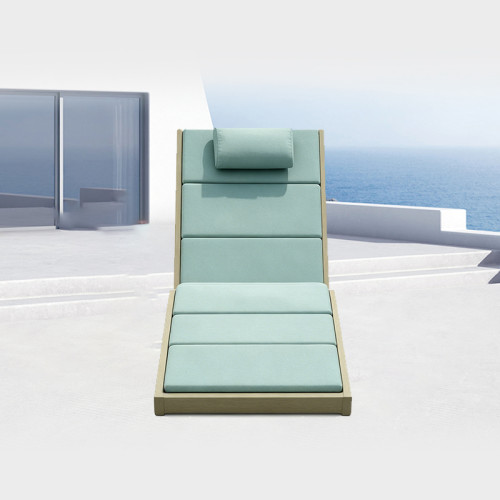 Aluminum Frame Reclining Sun Lounger Waterproof Cushion For Seaside Resort Hotel Pool