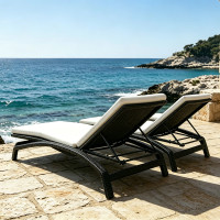 Waterproof Outdoor Padded Cushion Leisure Chaise Chair For Luxury Hotel Resort Beach