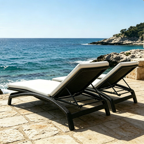 Waterproof Outdoor Padded Cushion Leisure Chaise Chair For Luxury Hotel Resort Beach