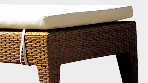 Luxury Hand Carved Woven Wicker Chaise Longue