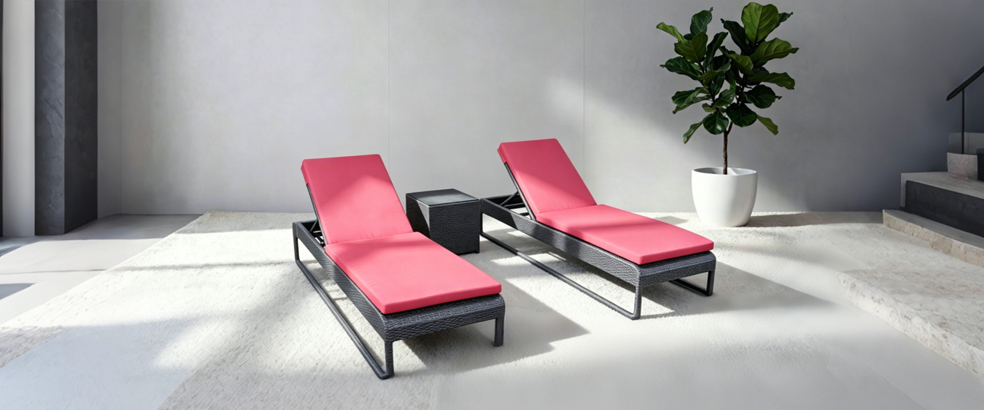 Aluminum Frame Woven Chaise Bed