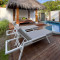 Hotel Poolside Outdoor Relaxation Pe Rattan Chaise Lounge Chair With Adjustable Backrest