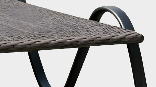 Aluminum Frame Wicker Sun Lounger Chair