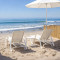 Poolside Aluminum Chaise Lounge Side Table Set Weather Resistant Textilene Outdoor Recliner Furniture