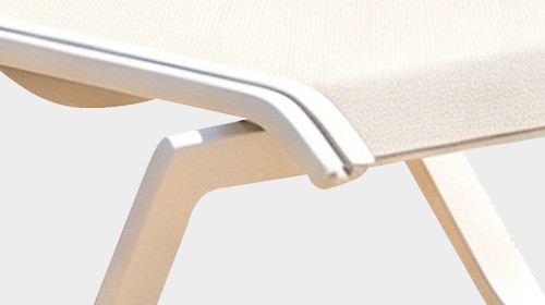 Poolside Aluminum Chaise Lounge Side Table Set