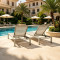 Luxury Seaside Resort Pool Aluminum Adjustable Mesh Chaise Lounge Outdoor Hotel Furniture