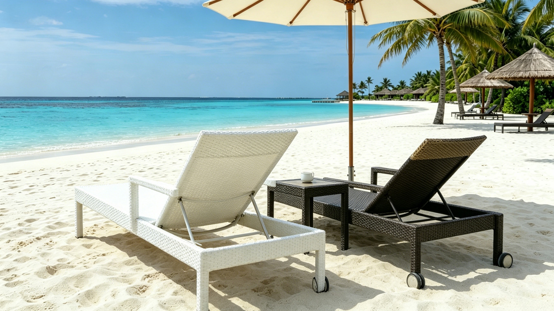 Weather Resistant Synthetic Rattan Recline Chaise Bed
