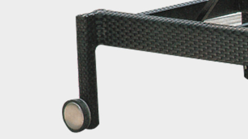 Weather Resistant Synthetic Rattan Recline Chaise Bed