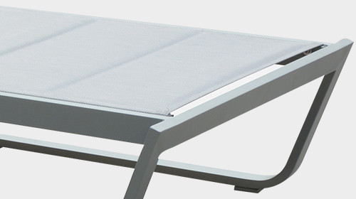 Mobile Wheel Textilene Beach Sunbed