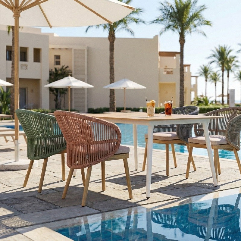 Transforming Hotel And Resort Outdoor Spaces With Rope Weaving Furniture