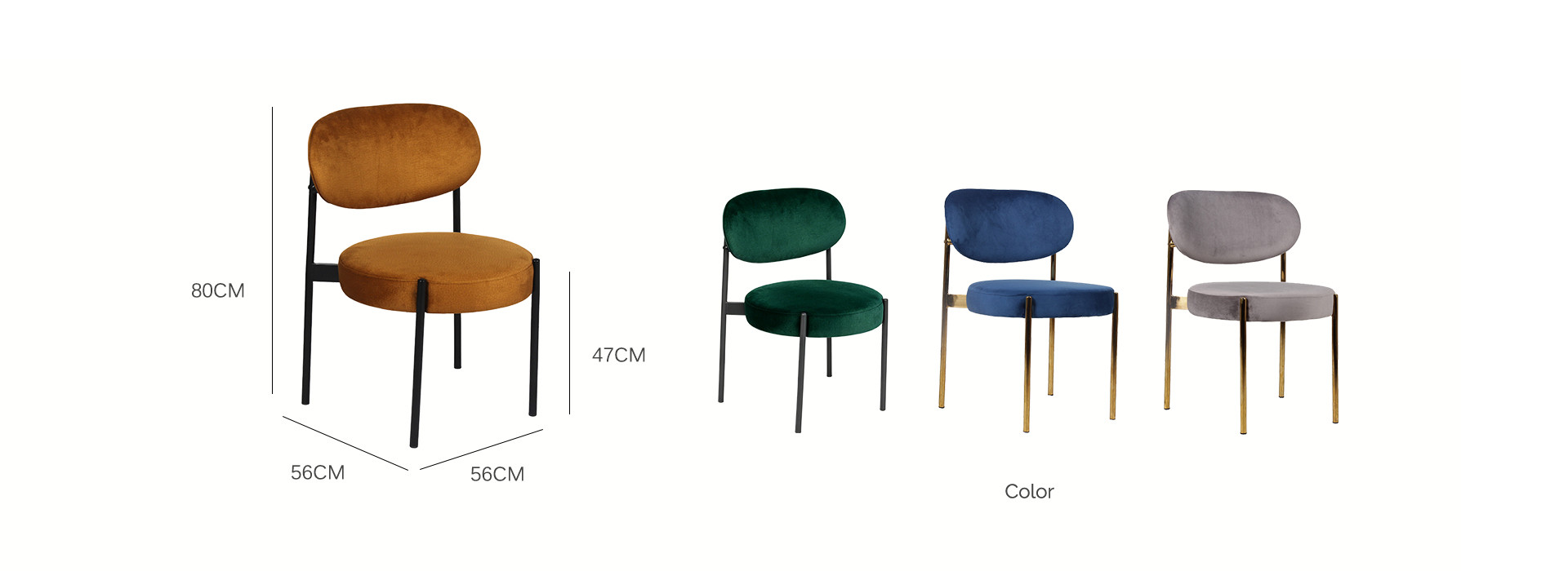 Minimalist Soft Velvet Dining Chair