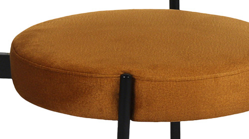 Curved Oval Back Accent Chair Premium Velvet Upholstery 
