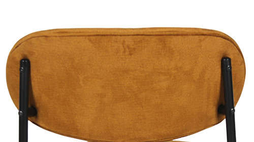 Curved Oval Back Accent Chair Premium Velvet Upholstery 