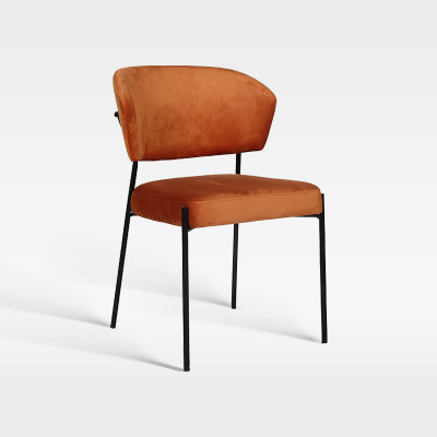 Minimalist Soft Velvet Dining Chair For Hotel Banquet Restaurant