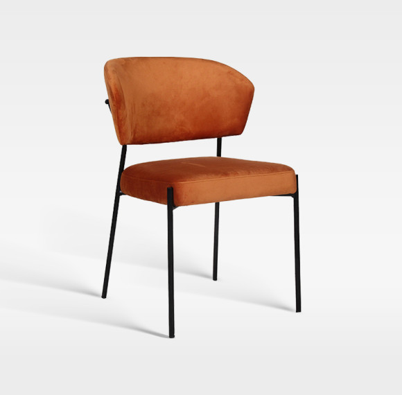 Minimalist Soft Velvet Dining Chair For Hotel Banquet Restaurant