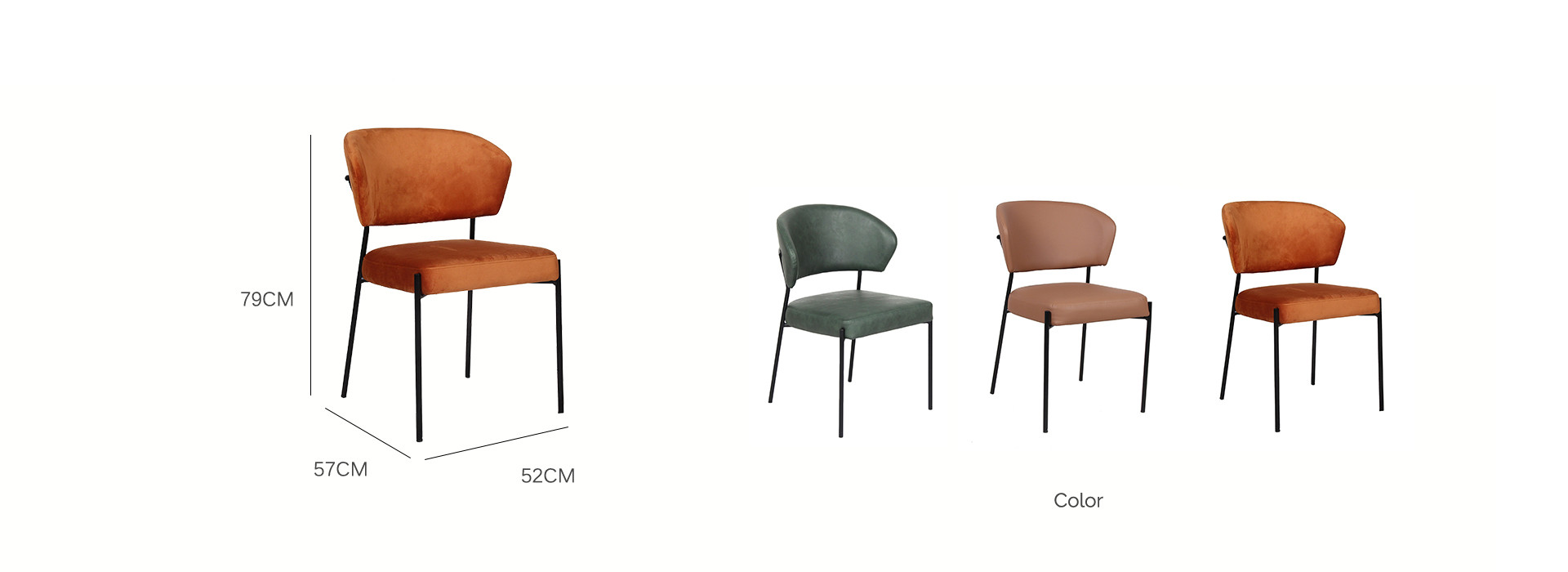 Minimalist Soft Velvet Dining Chair