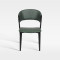 Luxury Soft Pack Curve Back Faux Leather Chair For Hotel Banquet Dining Room
