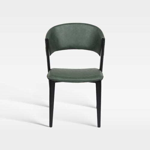 Luxury Soft Pack Curve Back Faux Leather Chair For Hotel Banquet Dining Room