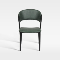 Luxury Soft Pack Curve Back Faux Leather Chair For Hotel Banquet Dining Room