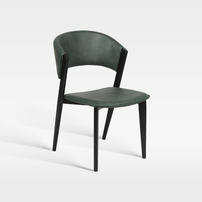 Luxury Soft Pack Curve Back Faux Leather Chair For Hotel Banquet Dining Room