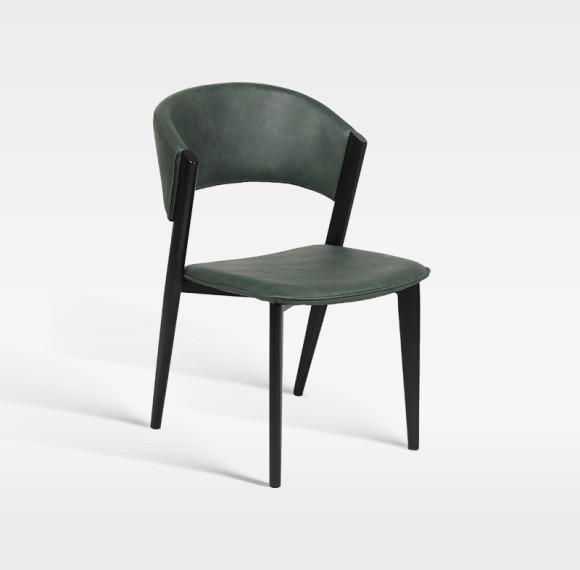 Luxury Soft Pack Curve Back Faux Leather Chair For Hotel Banquet Dining Room