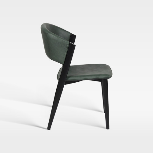 Luxury Soft Pack Curve Back Faux Leather Chair For Hotel Banquet Dining Room