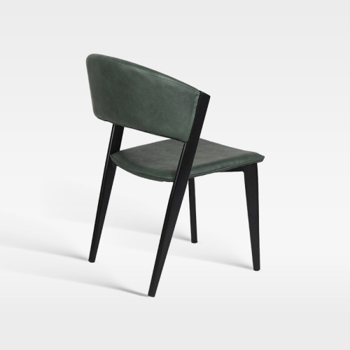 Luxury Soft Pack Curve Back Faux Leather Chair For Hotel Banquet Dining Room