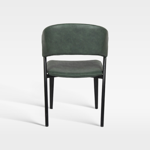 Luxury Soft Pack Curve Back Faux Leather Chair For Hotel Banquet Dining Room