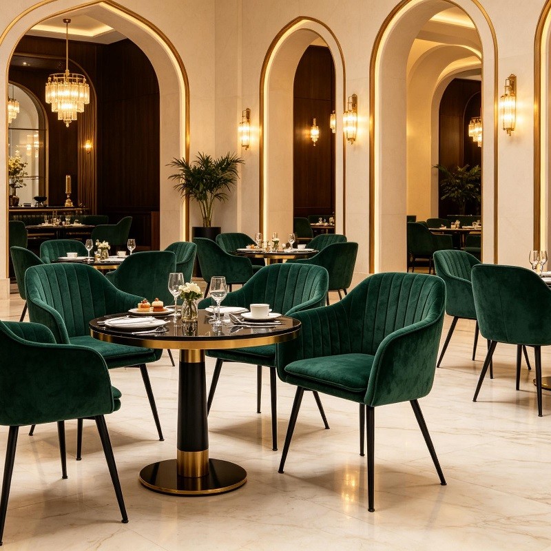 Modern High-End Hotel Dining Furniture For Luxury Hotel Interiors