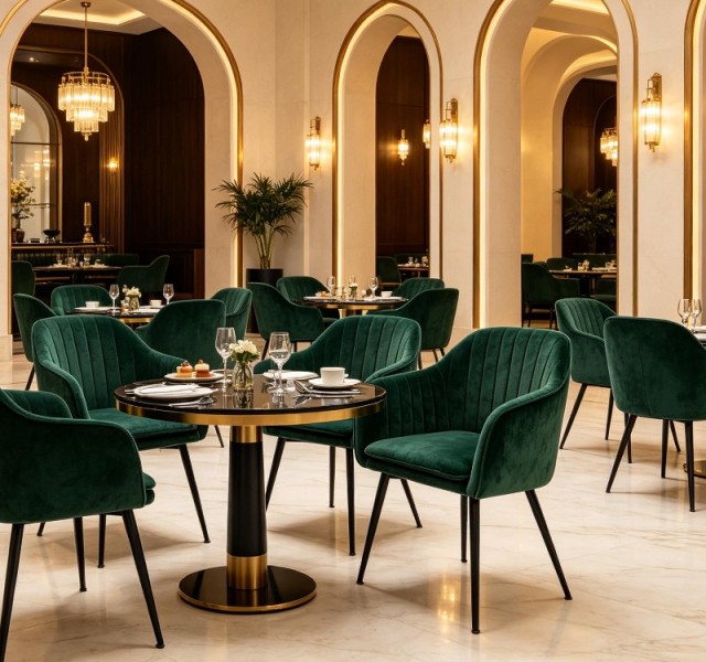 Modern High-End Hotel Dining Furniture For Luxury Hotel Interiors