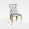 Elegant Button Tuft Fabric Upholstered Dining Chair Hotel Banquet Furniture