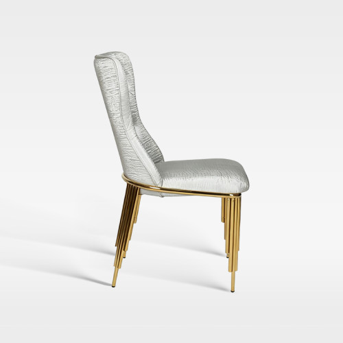 Elegant Button Tuft Fabric Upholstered Dining Chair Hotel Banquet Furniture