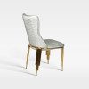 Elegant Button Tuft Fabric Upholstered Dining Chair Hotel Banquet Furniture