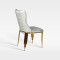 Elegant Button Tuft Fabric Upholstered Dining Chair Hotel Banquet Furniture