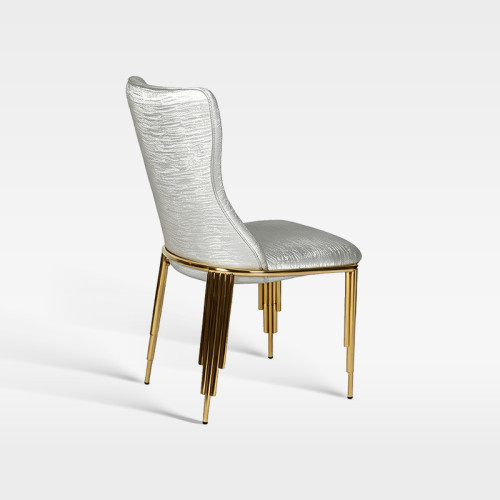Elegant Button Tuft Fabric Upholstered Dining Chair Hotel Banquet Furniture