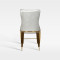 Elegant Button Tuft Fabric Upholstered Dining Chair Hotel Banquet Furniture