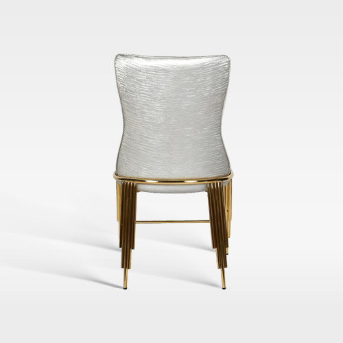 Elegant Button Tuft Fabric Upholstered Dining Chair Hotel Banquet Furniture