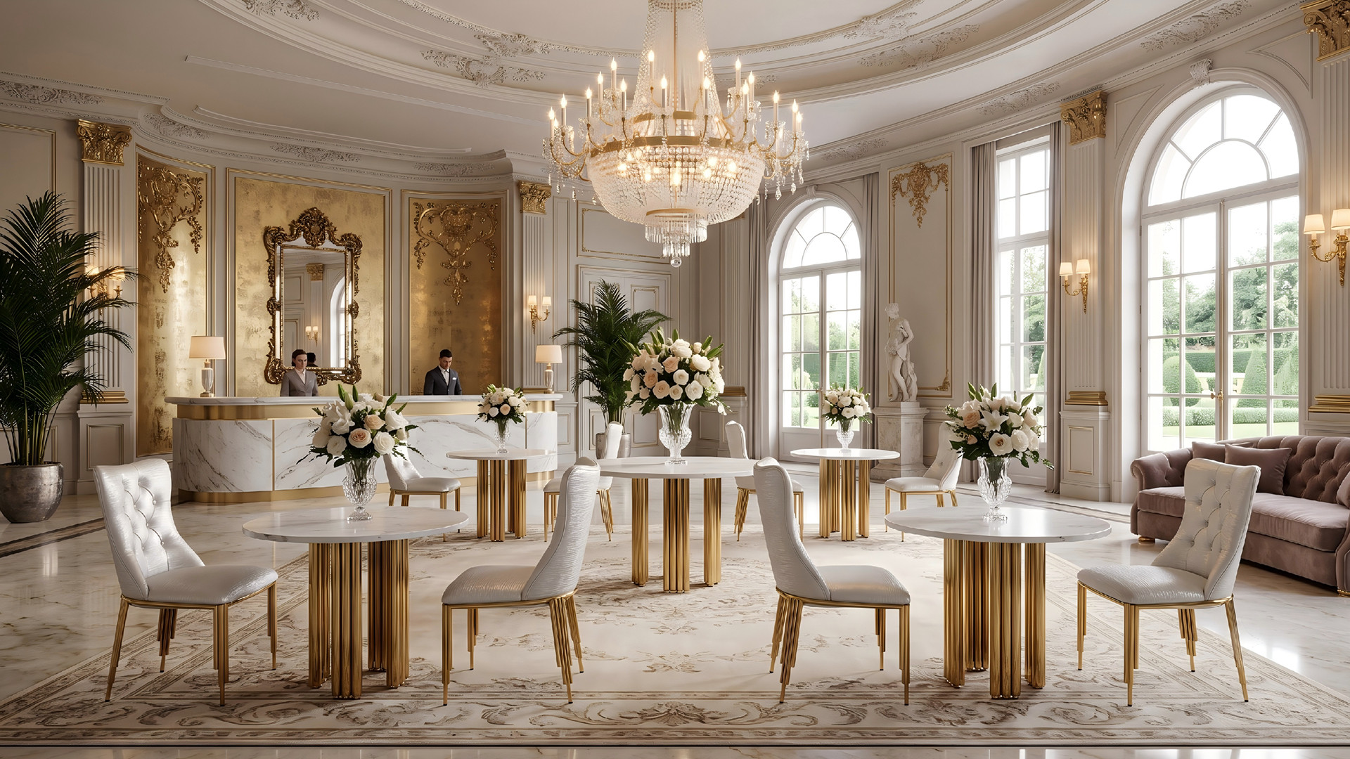 Fabric Upholstered Dining Chair Hotel Banquet Furniture