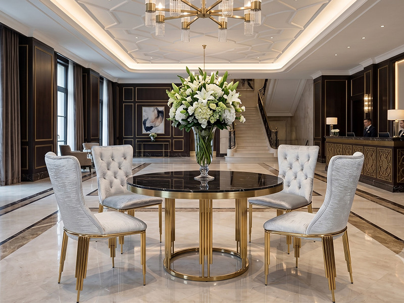 Fabric Upholstered Dining Chair Hotel Banquet Furniture