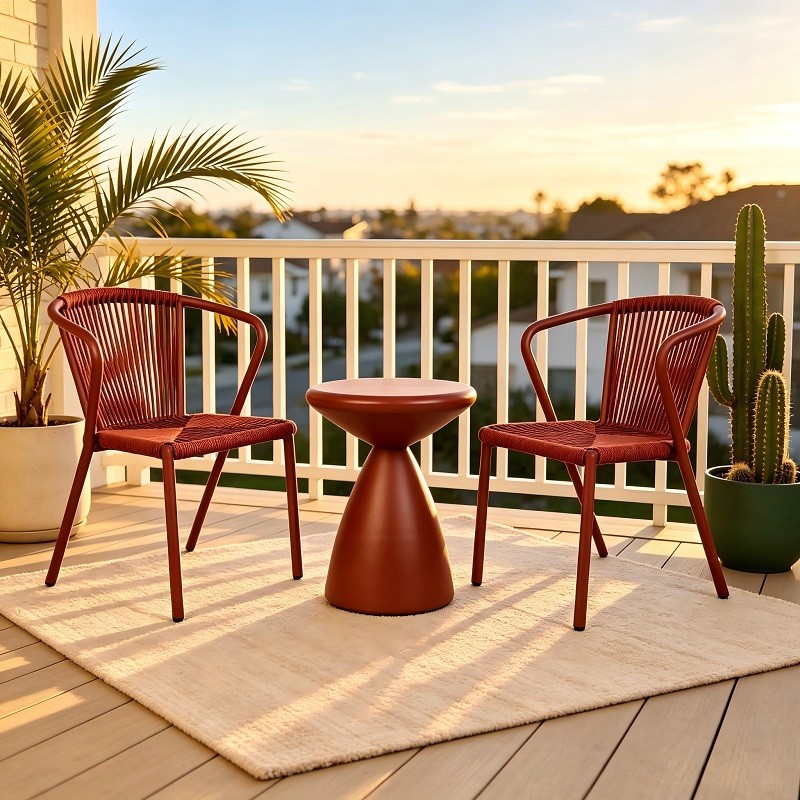 Rope Woven Outdoor Furniture for Luxury Hotel Terraces