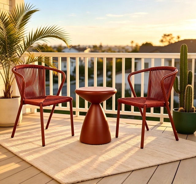 Rope Woven Outdoor Furniture For Luxury Hotel Terraces