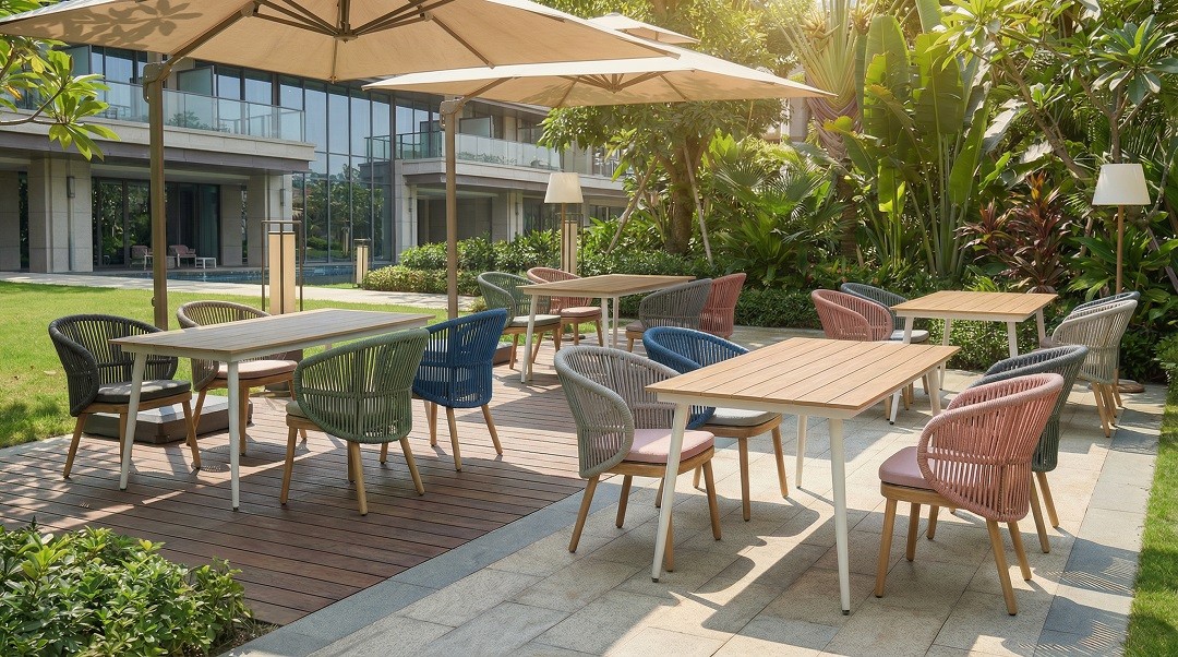 Woven Elements And Rope Details In Hospitality Furniture